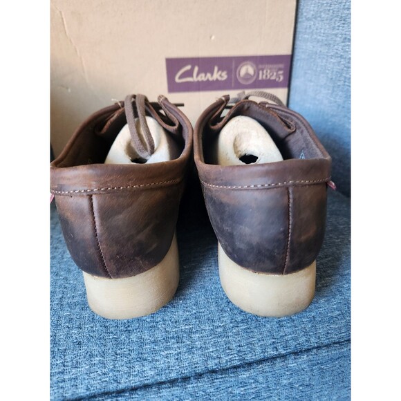 Clarks Women's "Padmora" Brown Leather Lace-Up Shoes in "Brown Smooth" Size 10 - Picture 4 of 7